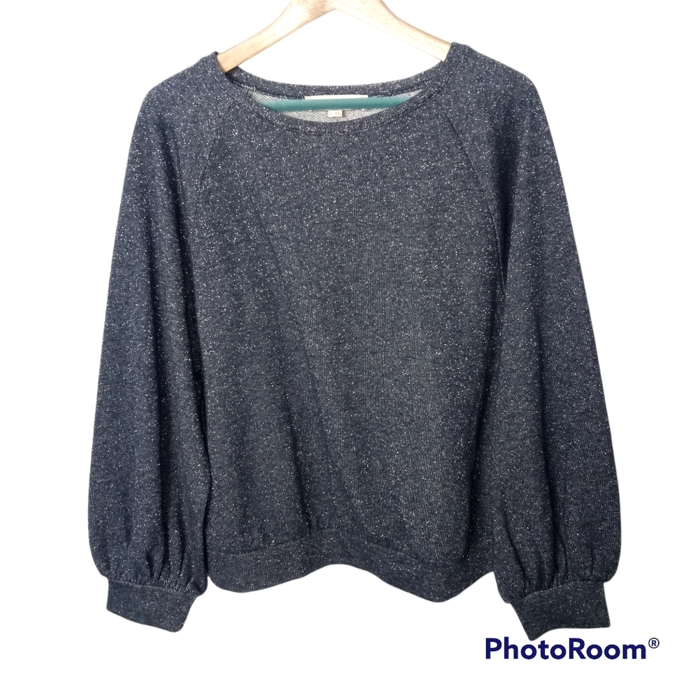 Loft Sparkle Balloon Sleeve Lightweight Sweatshirt